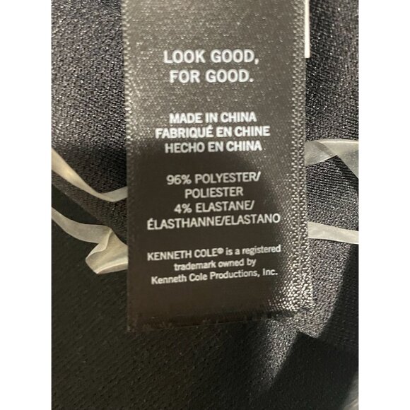 Kenneth Cole Black Sleeveless Zip Front Mock Neck Top XL Polyester Blend - Picture 7 of 11